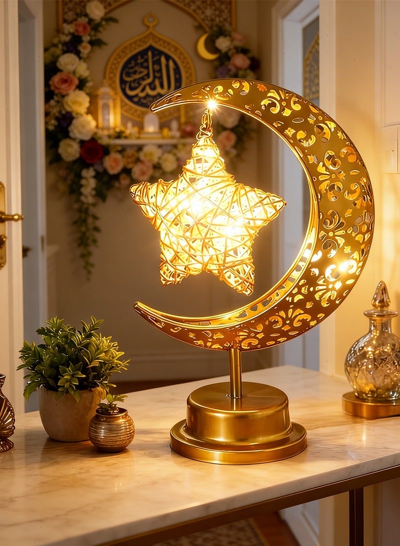 Ramadan Lights, battery-powered Ramadan table lamps, warm white Ramadan night lights are ideal Ramadan decorations, perfect for dining tables, bedrooms, and living rooms. - Image 1